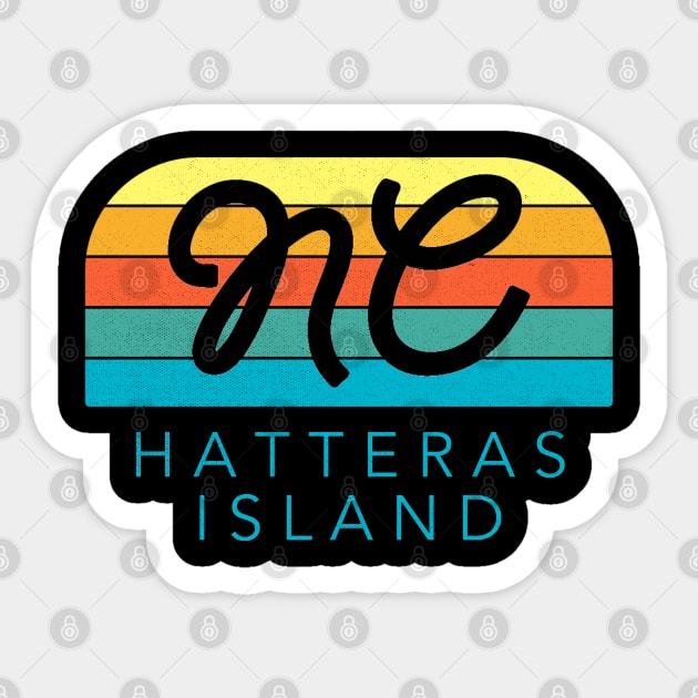 Hatteras Island Sunrise Summer Vacation in NC Sticker by Contentarama